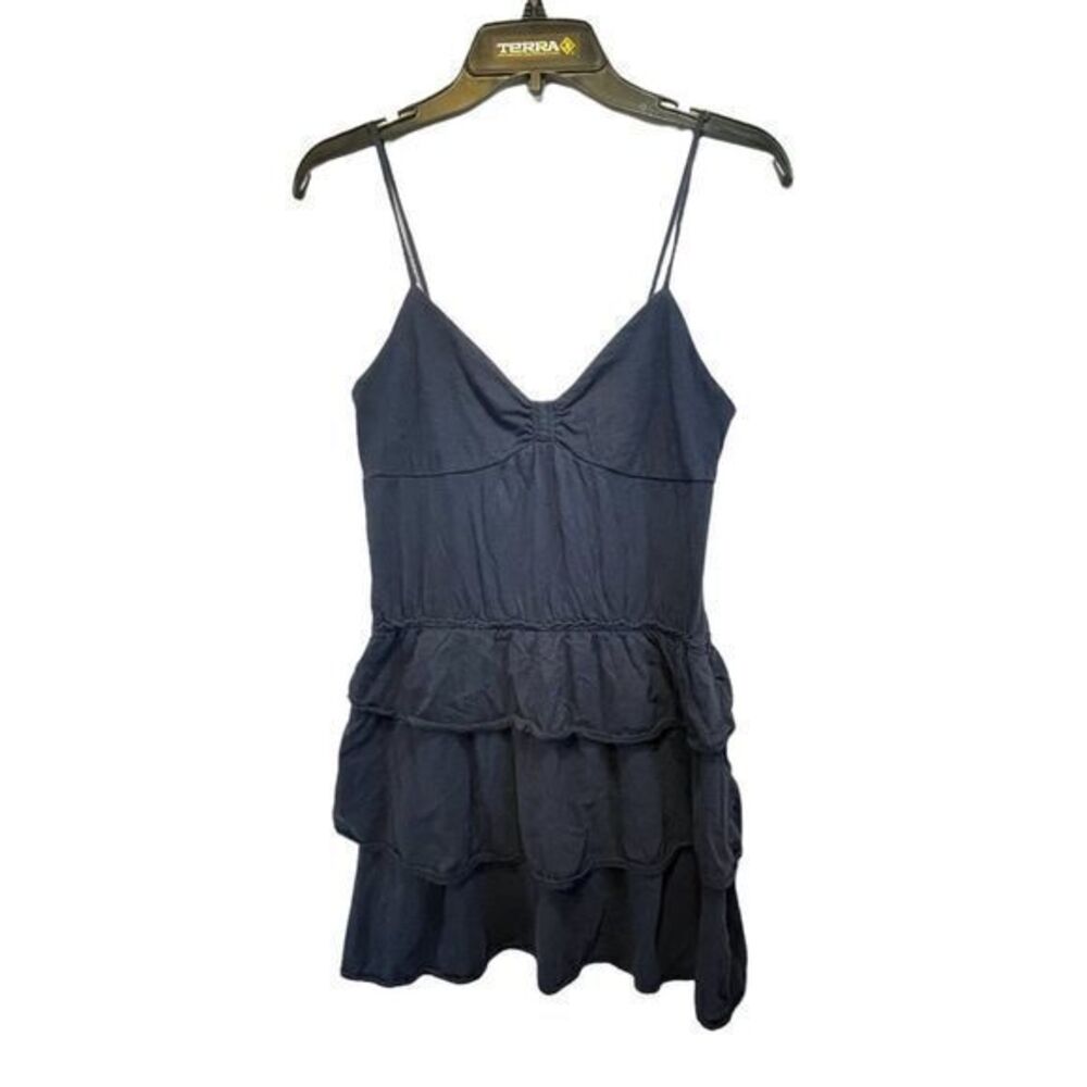 2/$40 American Eagle Womens Junior Navy Blue Layered Mini Sundress Size M